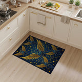 Golden Winged Angels Constellation Area Rug