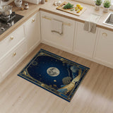 Moonlit Celestial Path Art Deco Area Rug