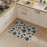 Festive Forest Animals Christmas Pattern Rug