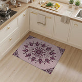 Floral Vintage Pink Mandala Floral Area Rug
