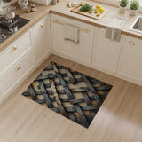 Weathered Lattice Woven Area Rug