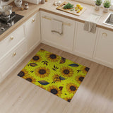 Yellow Vibrant Sunflower Yellow Area Rug