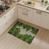 Whimsical Woodland Forest Rug with Cabin Wildlife