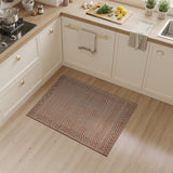 Orange Trellis Geometric Area Rug