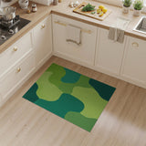 Vibrant Green Organic Abstract Area Rug