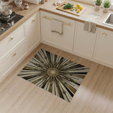 Ornate Gold Sunburst Area Rug