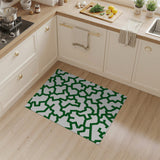 Bold Green Jagged Geometric Area Rug