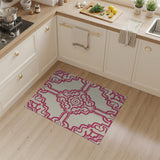 Pink Intricate Geometric Lattice Area Rug