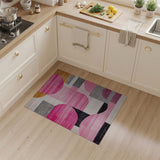 Multi-color and Patterns Vibrant Pink Orange Geometric Abstract Rug