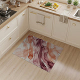 Blush Burgundy Fluid Abstract Area Rug