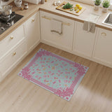 Whimsical Pink Bows Butterflies Area Rug
