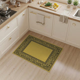 ODIKA Ornate Black Border Yellow Area Rug