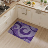 Geometric Modern Purple Swirl Geometric Area Rug