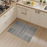 Grey Geometric Stripe Area Rug