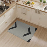 Modern Black Chevron Geometric Area Rug