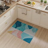 Multi-color and Patterns Sunset Waves Multi-Color Area Rug