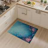 Whimsical Underwater Coral Fish Area Rug