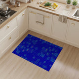 Neon Circuit Blue Teal Area Rug