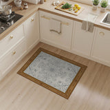 Ornate Grey Floral Vintage Area Rug