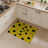 Cheerful Smiling Sun Polka Dot Kids Area Rug
