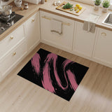 Bold Pink Brush Stroke Abstract Area Rug