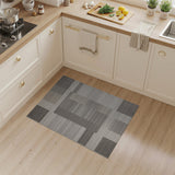 Grey Modern Grey Geometric Block Stripe Rug