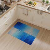 Blue Gradient Stripe Geometric Area Rug