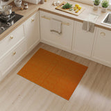 Vibrant Orange Geometric Woven Area Rug