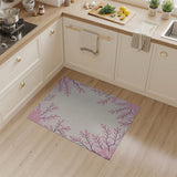 Delicate Pink Blossom Branch Border Rug