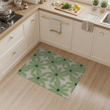 Oversized Green Daisy Floral Area Rug