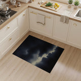 Dramatic Storm Clouds Grey Area Rug