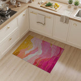 Vibrant Sunset Peaks Abstract Area Rug