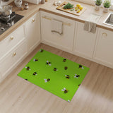 Cute Cartoon Bees Green Area Rug