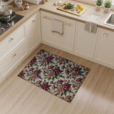 Vintage Pink Carnation Floral Area Rug