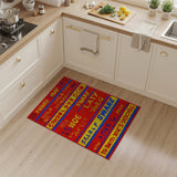 Bold Multi-Color Block Letter Woven Area Rug