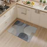 Modern Curved Neutral Area Rug