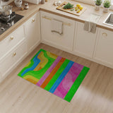 Multi-color and Patterns Vibrant Multi-Color Wavy Geometric Area Rug