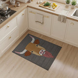 Stylized Longhorn Cow Head Area Rug