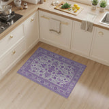 Purple Floral Persian Area Rug