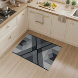 Modern Geometric Black White No. 18 Area Rug