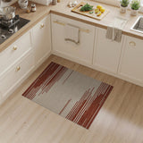 Bold Red Stripe Geometric Area Rug