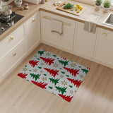 ODIKA Washable Christmas Tree Rug - Low Pile Holiday Area Rug, Non-Slip & Pet Friendly