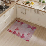 Ombre Hearts Pink Geometric Area Rug
