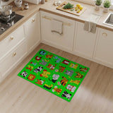 Kids Cartoon ABC Animals Pixel Art Rug