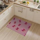 Playful Pink Bows Shag Area Rug