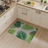 Green Palm Frond Coastal Area Rug