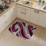Swirling Pink Brushstroke Abstract Area Rug