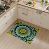 Mint Green Mandala Sunburst Area Rug