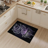 Purple Mystic Cauldron Moon Washable Area Rug