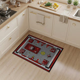 Red Arcade Billiards Dice Area Rug